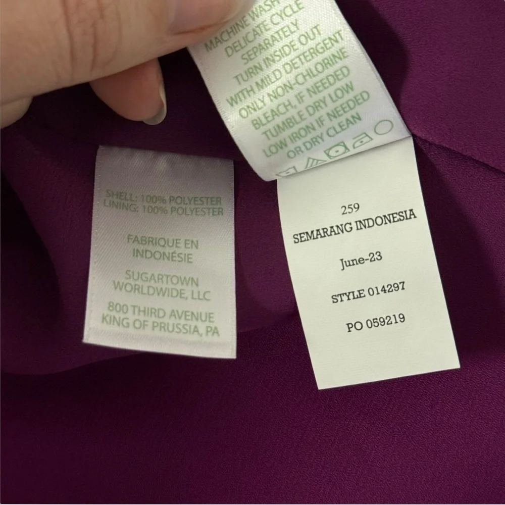 NWT Lilly Pulitzer Deacon Dress Sz 8 V-Neck Cherry Purple Event - Picture 14 of 15